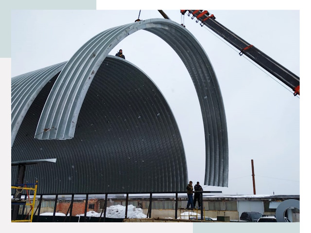 Полукруглые ангары в Нижнем Тагиле