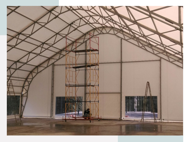 Шатровые ангары в Нижнем Тагиле