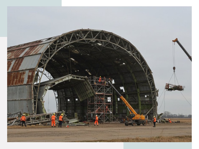 Демонтаж ангаров в Нижнем Тагиле